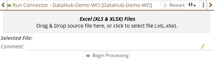 Shows where to click to open, or Drag & Drop the file to import